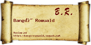 Bangó Romuald névjegykártya